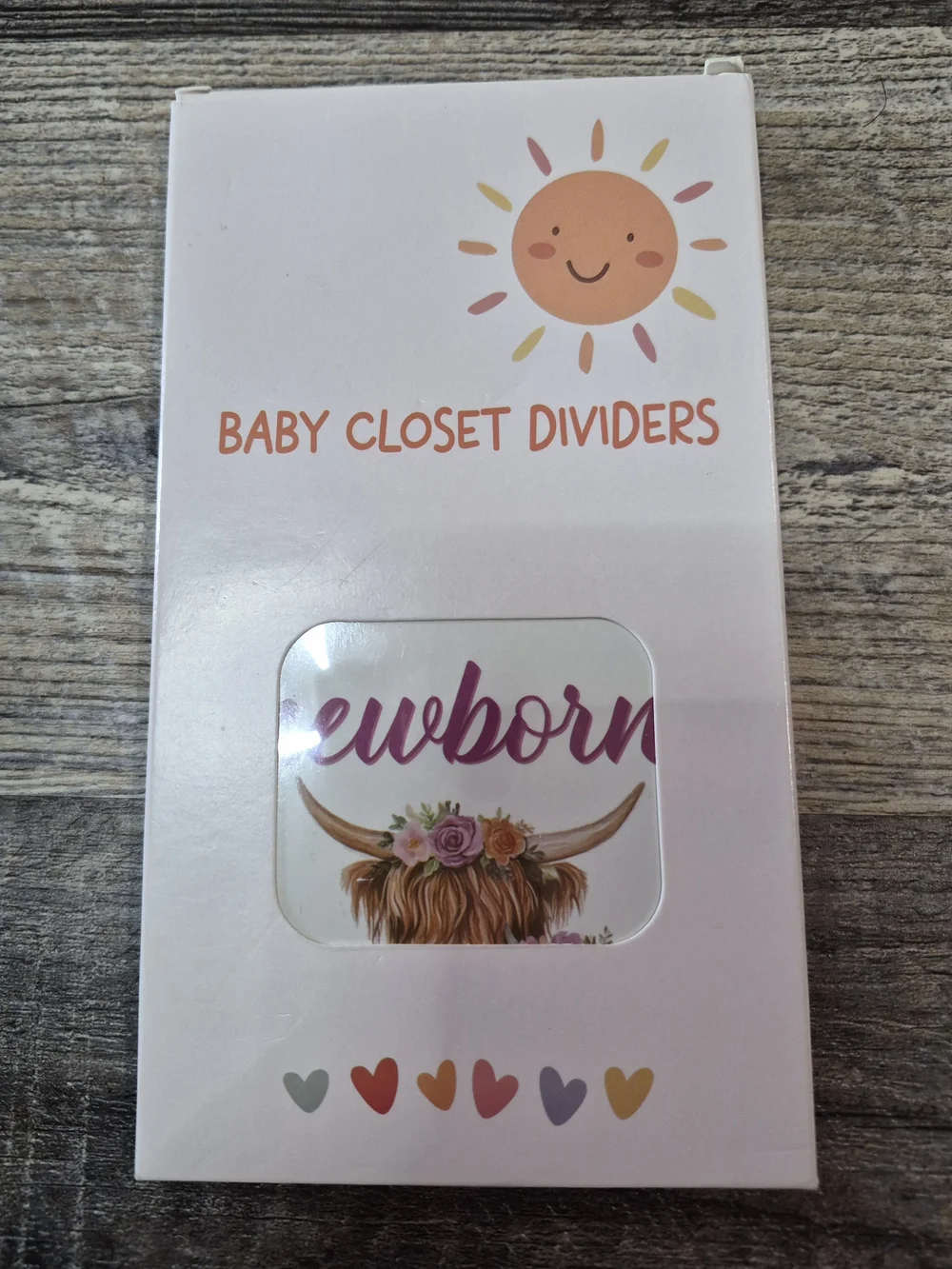 Newborn Pink Baby Closet Dividers - Nursery Size Labels